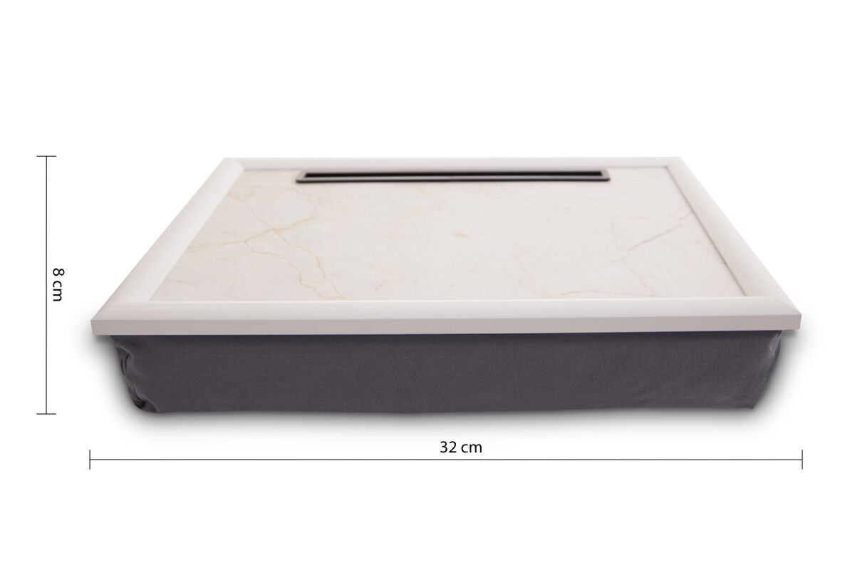 Portada Ecru Marble-Effect Lap Tray