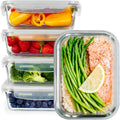 Glass Meal Prep Containers — Set of Five