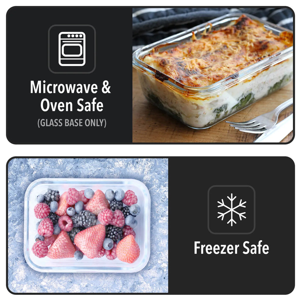 Glass Meal Prep Containers — Set of Five