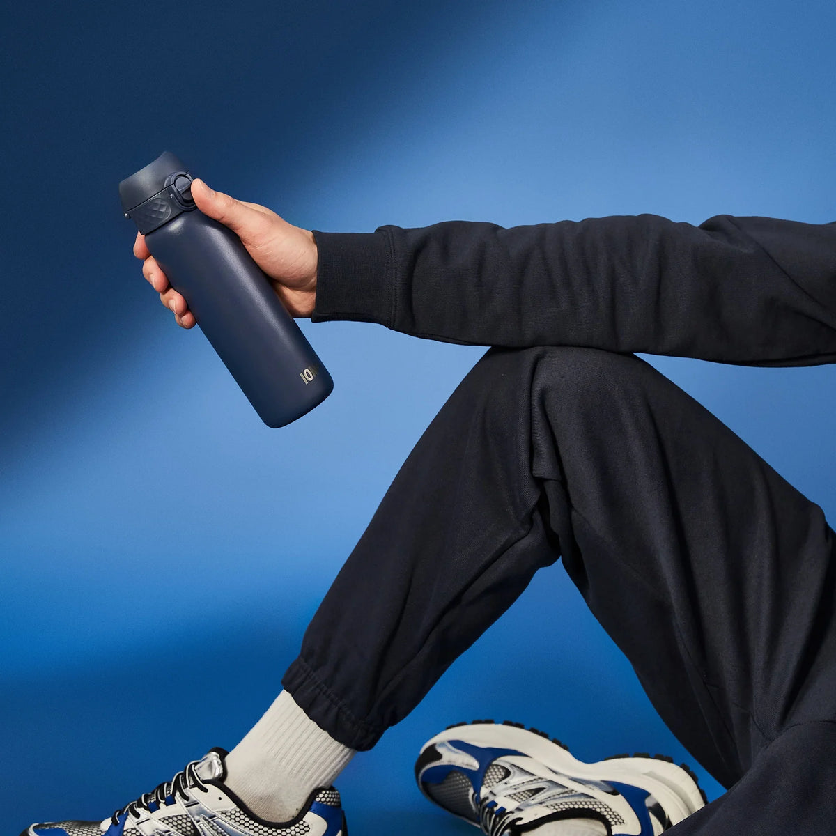ION8 Slim Insulated Water Bottle — Ash Navy, 500 ml