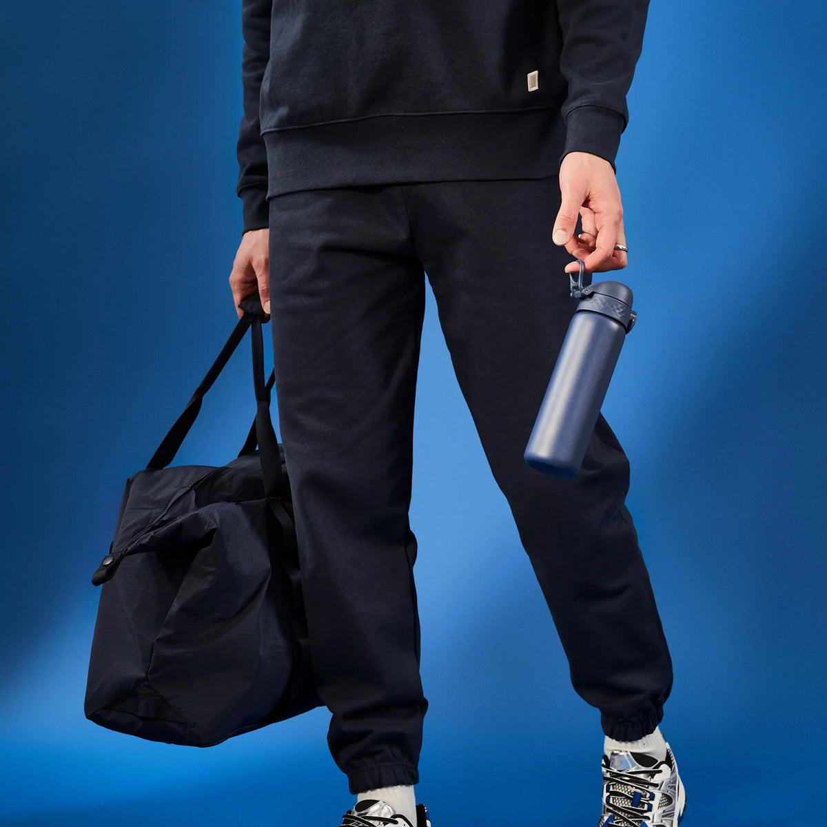 ION8 Slim Insulated Water Bottle — Ash Navy, 500 ml
