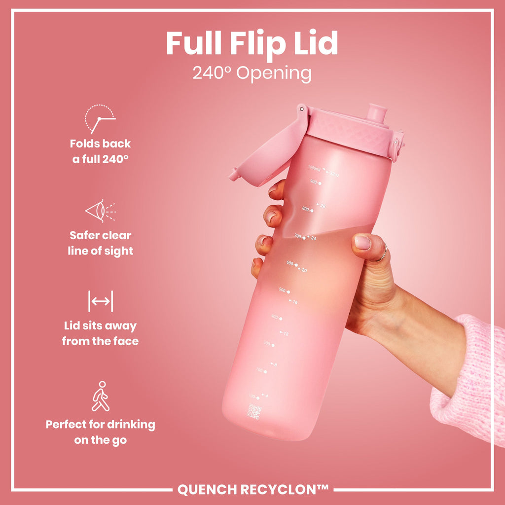 Leak Proof 1 litre Water Bottle, Recyclon, Rose Quartz, 1L