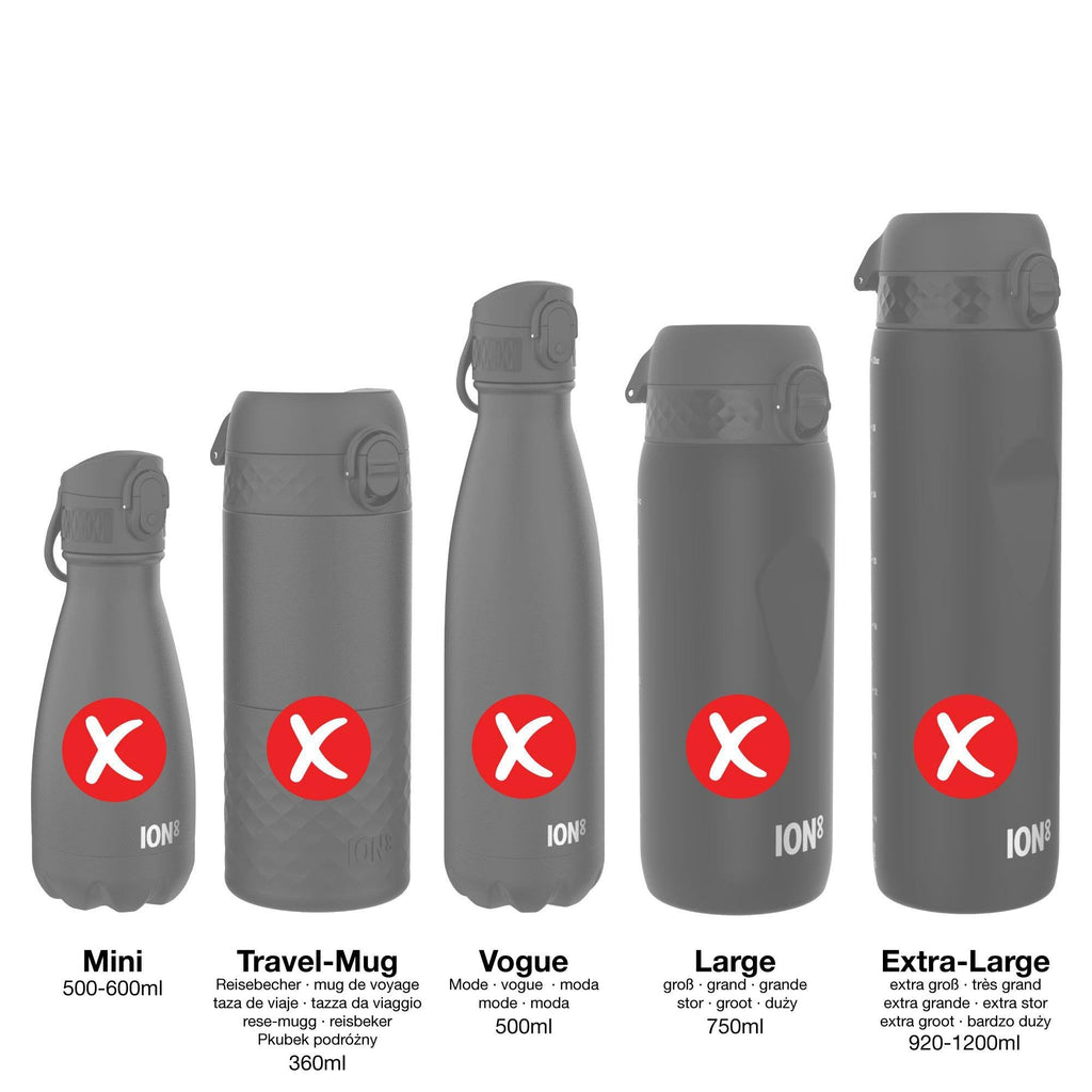 Leak Proof Water Bottle Accessory, Replacement Lid, Grey, Small / Medium