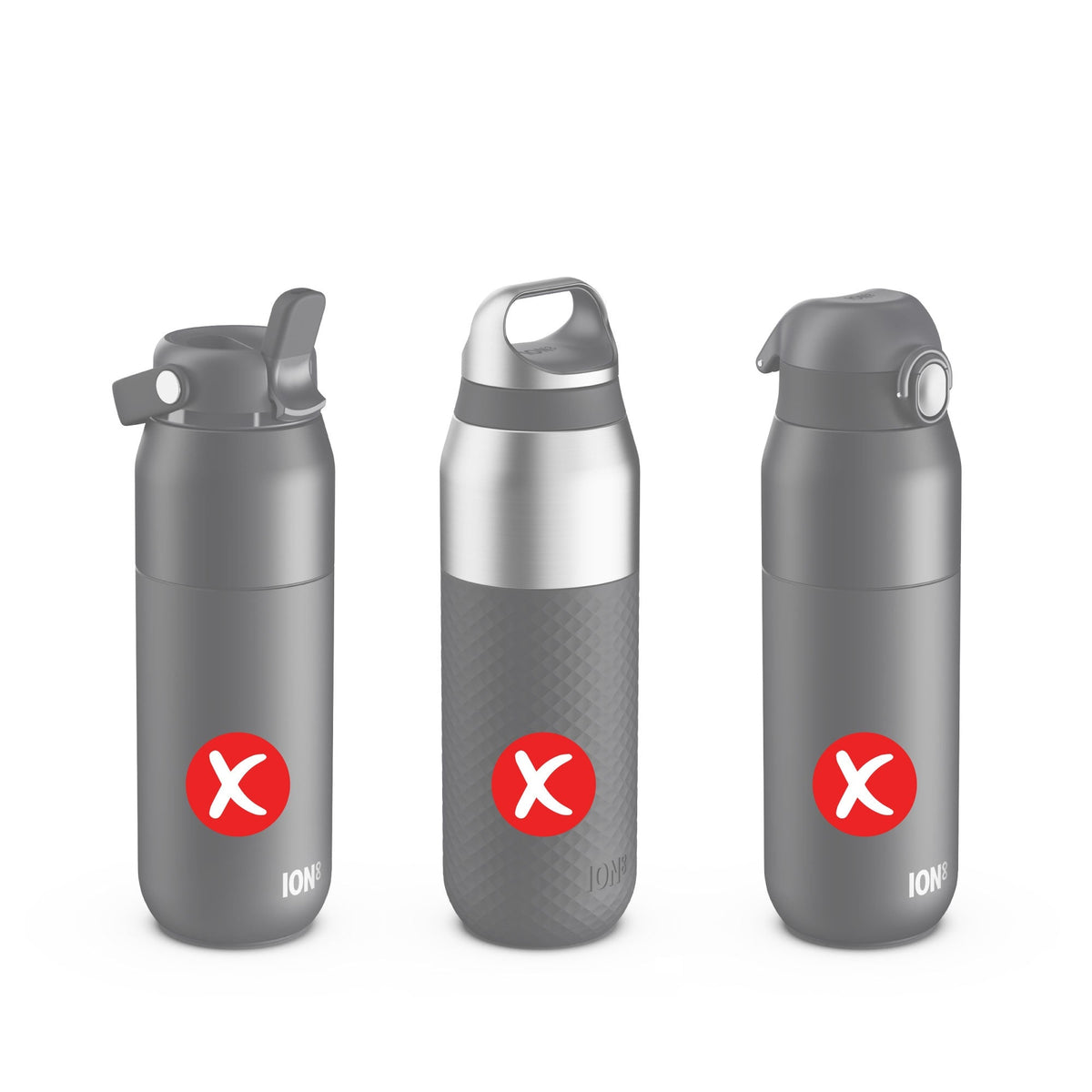 Leak Proof Water Bottle Accessory, Replacement Lid, Grey, Small / Medium