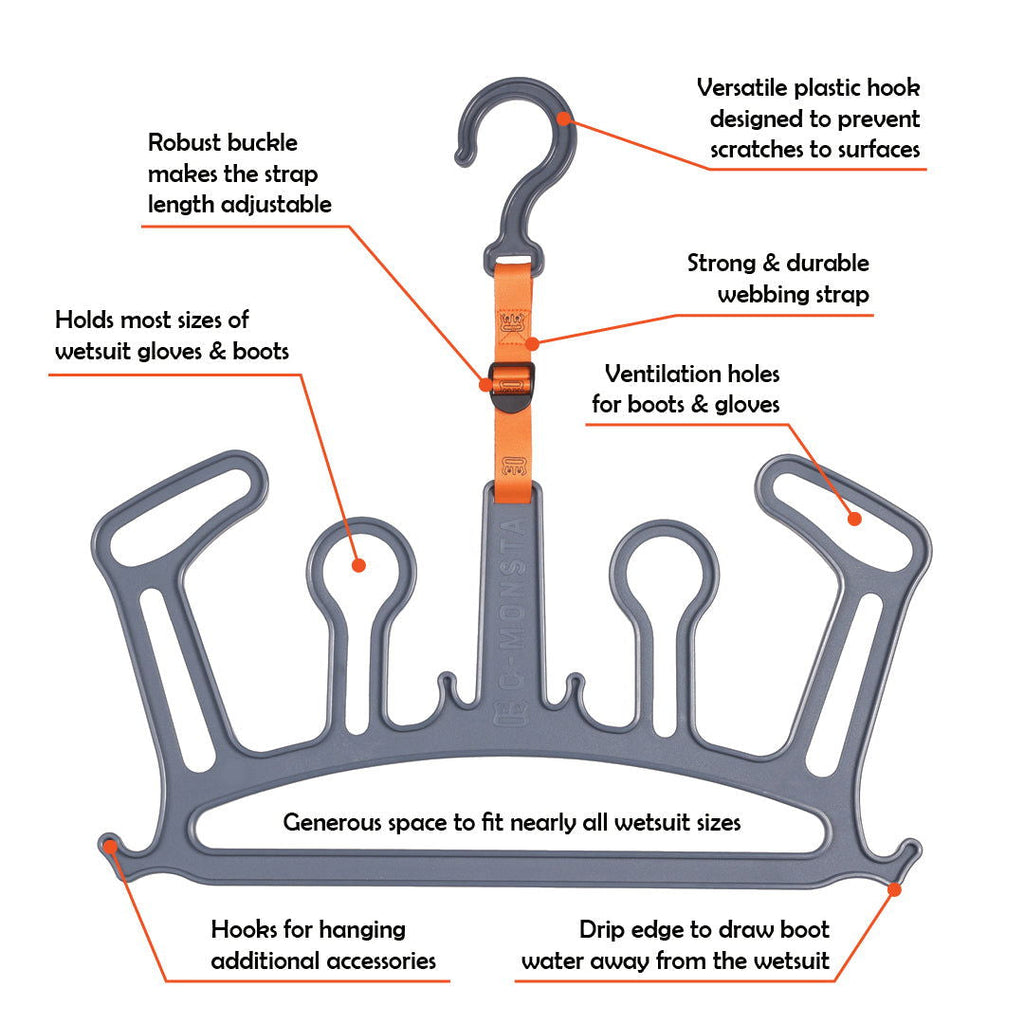 C-Monsta Wetsuit Hanger V2 - Grey (UK)