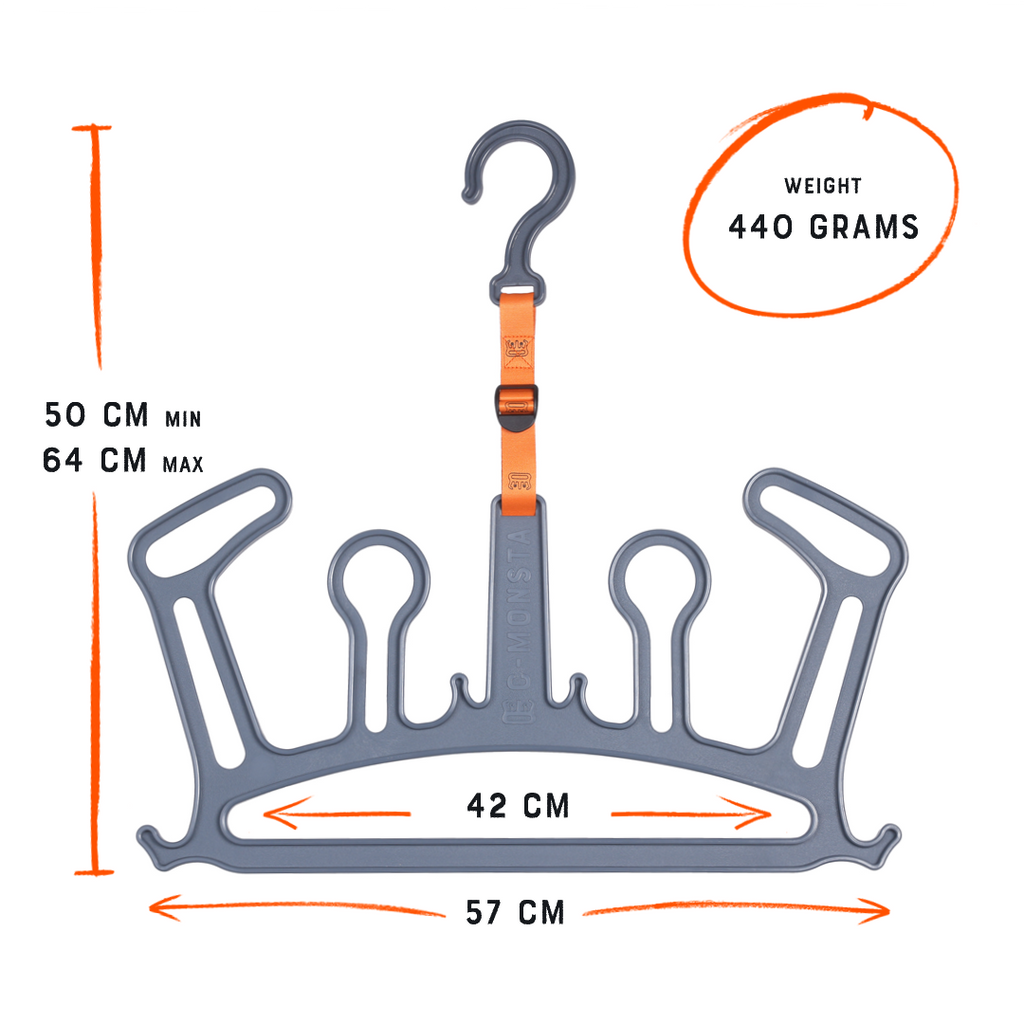 C-Monsta Wetsuit Hanger V2 - Grey (UK)