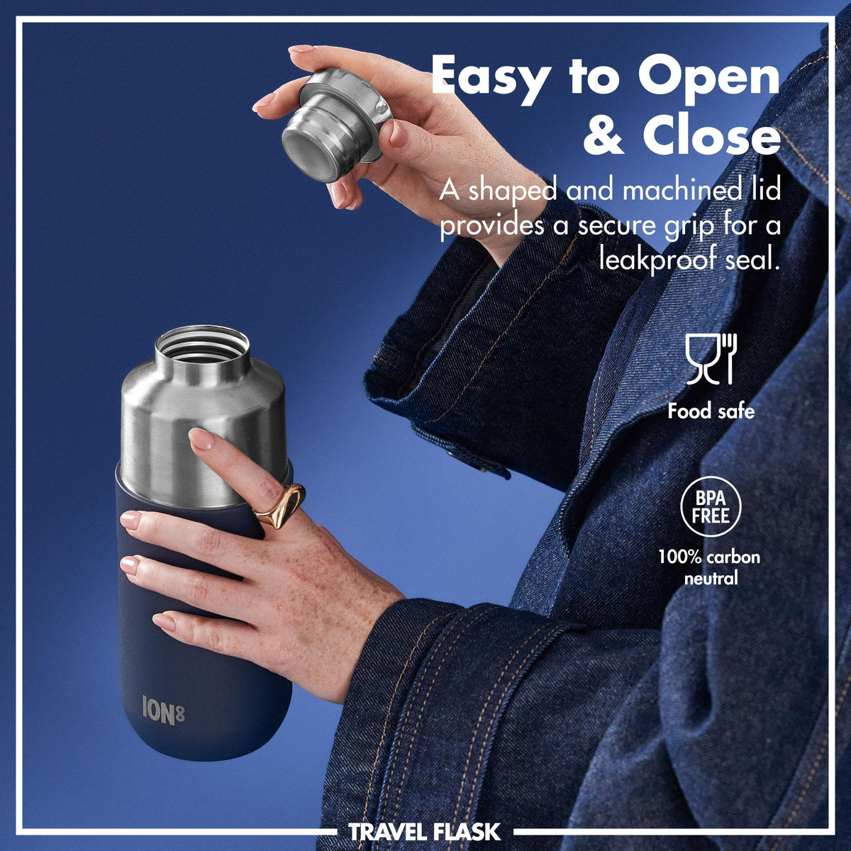 Luma Vacuum Insulated, Flask & Mug, Ash Navy, 700ml (24oz)