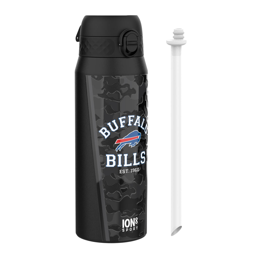 NFL x ION8 Insulated Steel Water Bottle, NFL Bills, 750ml (24oz)