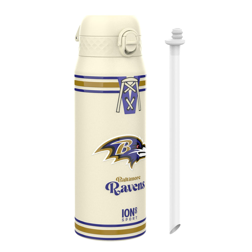 NFL x ION8 Insulated Steel Water Bottle, NFL Ravens, 750ml (24oz)