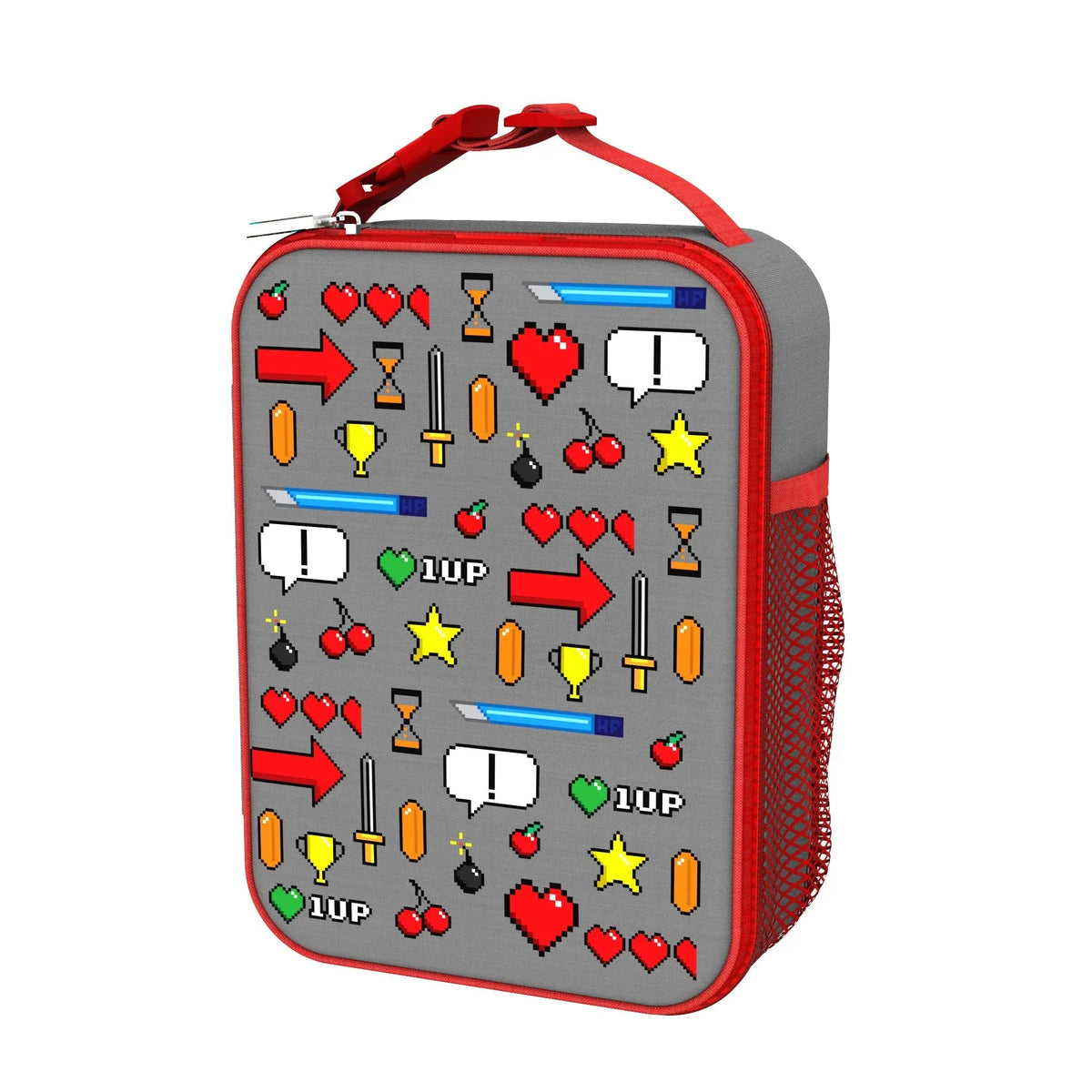 Kids Lunch Bag, Insulated, Gamer, Medium