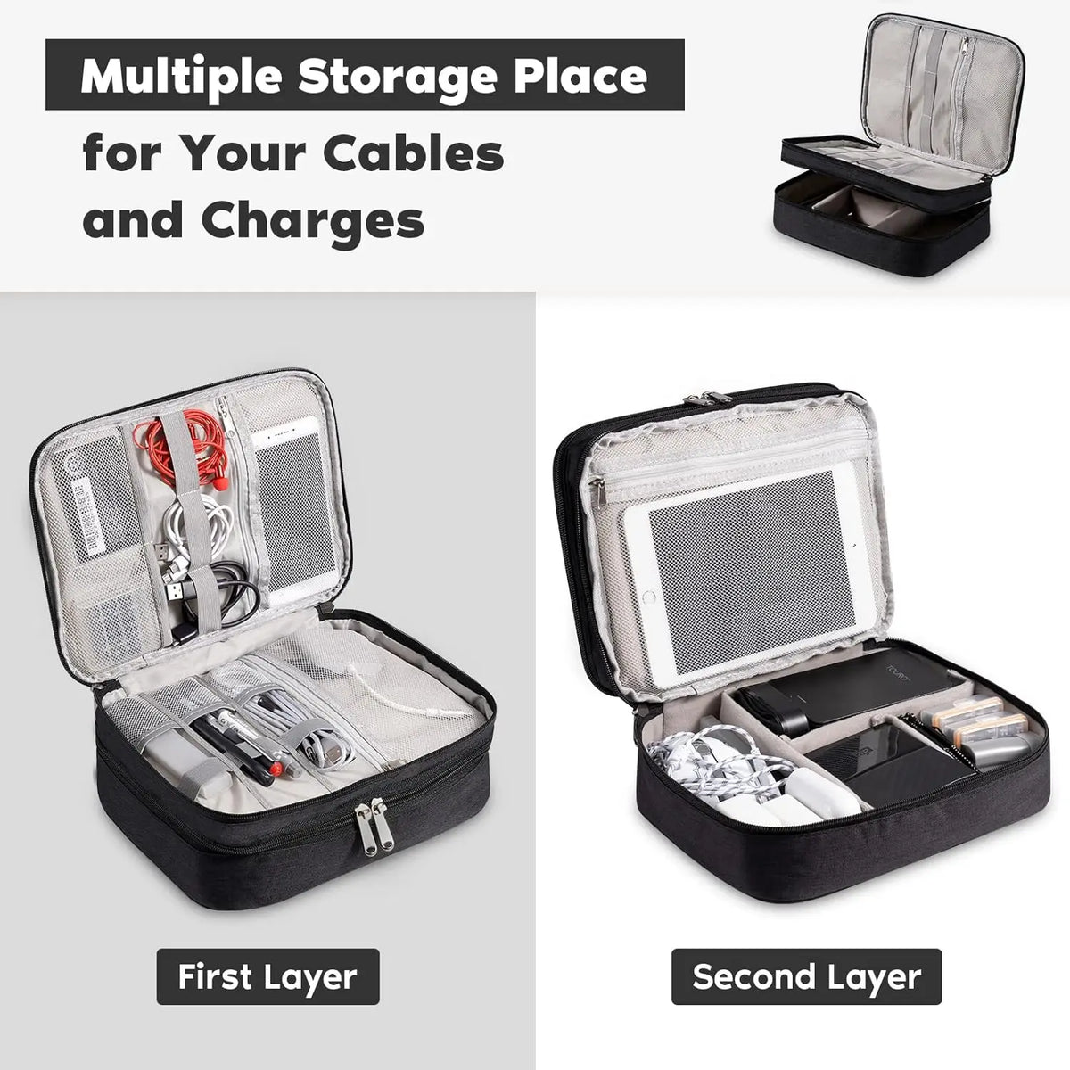 Travel Cable Organiser Pouch