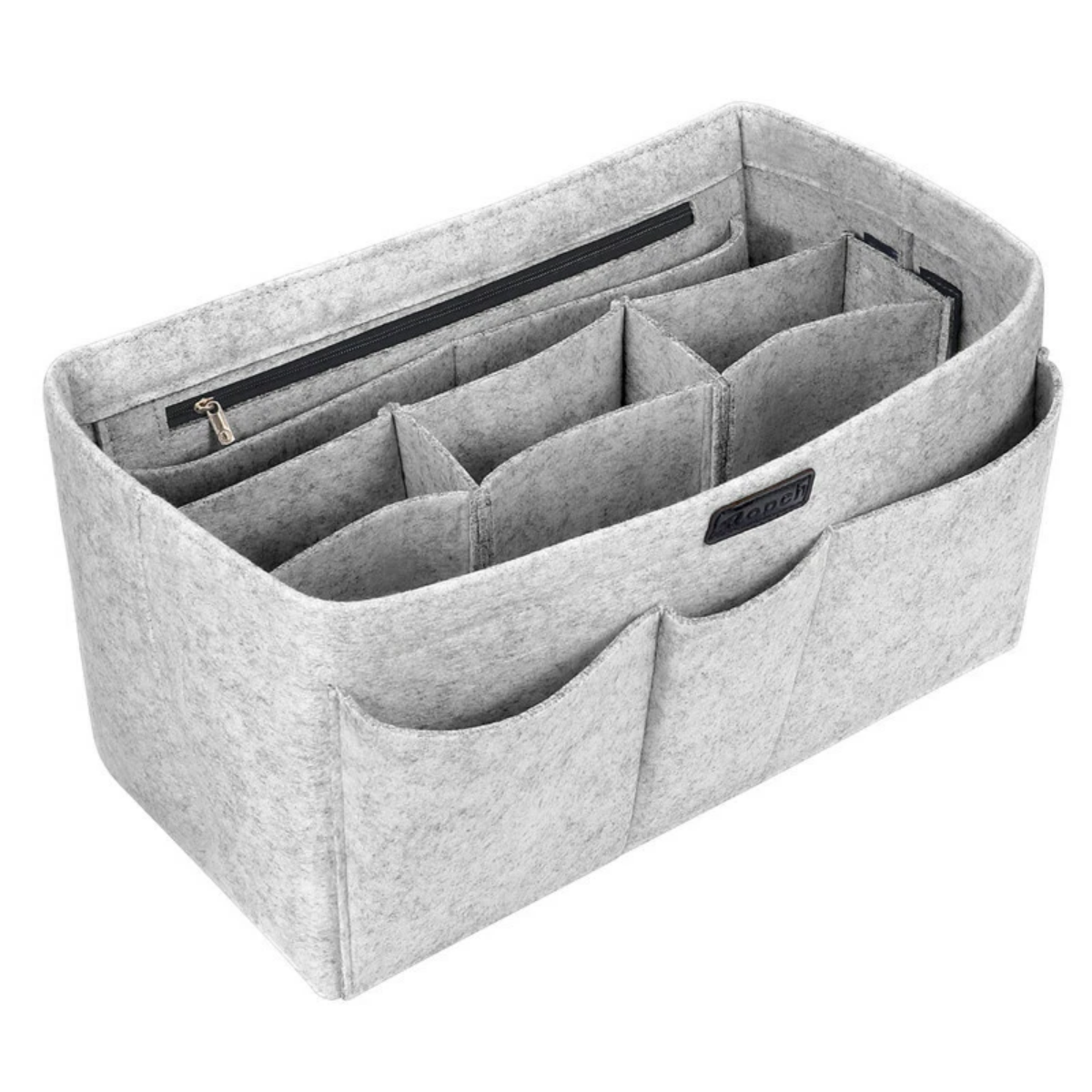 Light grey felt handbag organiser