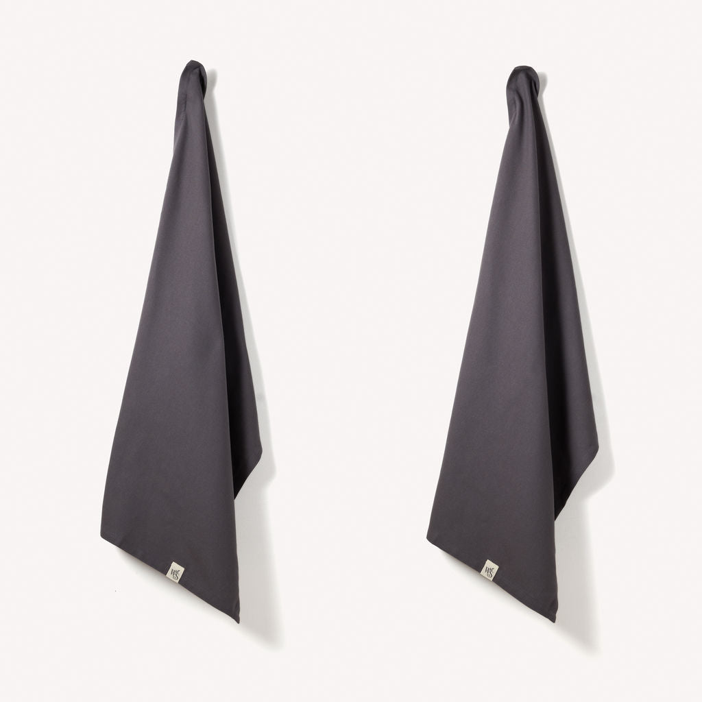 Organic Cotton Herringbone Tea Towels — Set of Two
