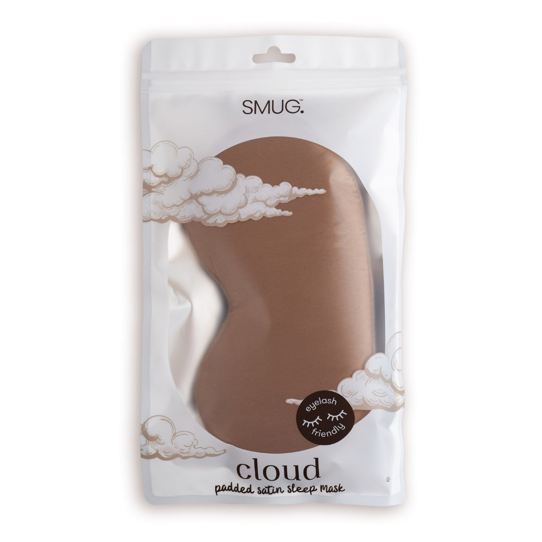 Cloud Padded Satin Sleep Mask - Mocha