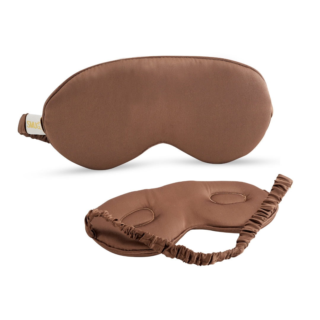 Cloud Padded Satin Sleep Mask - Mocha