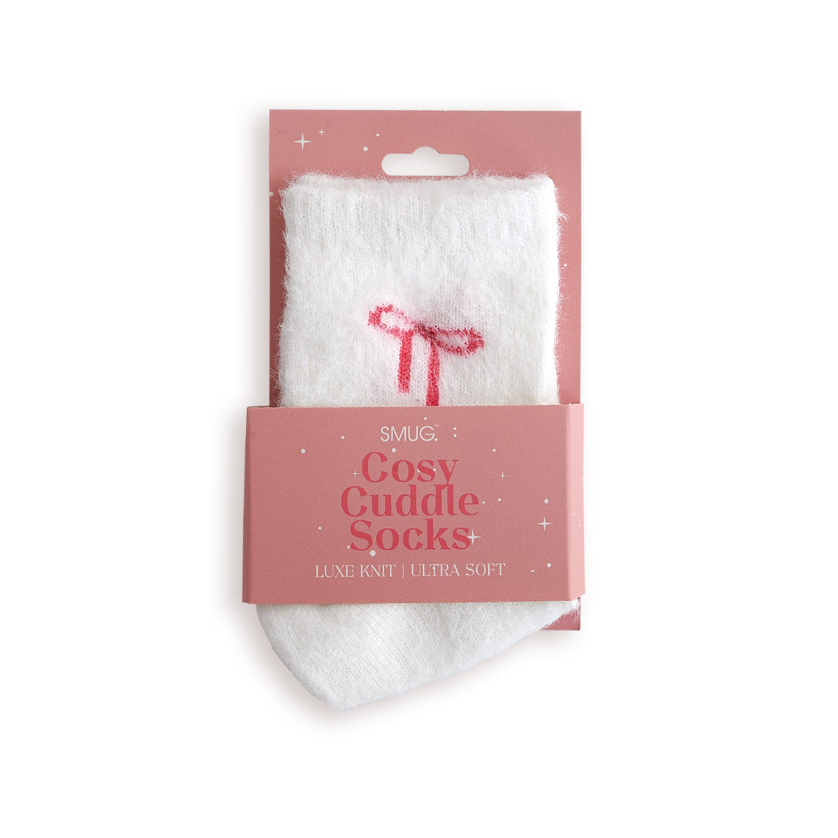Cosy Cuddle Socks, Pink Bows