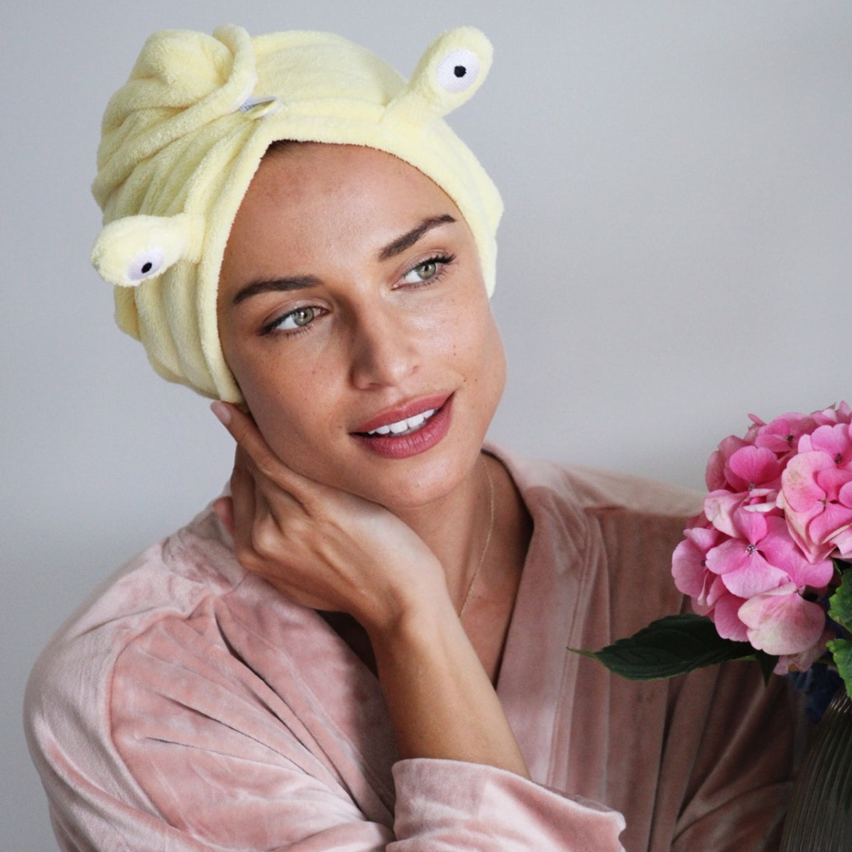 Novelty Hair Towel Wrap, Snail