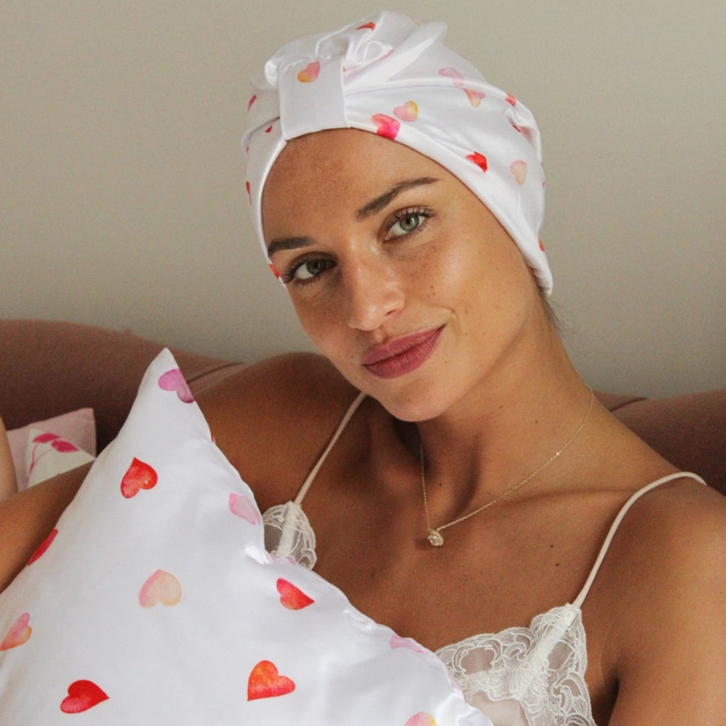 Soft Satin Pillowcase Set, Loveheart