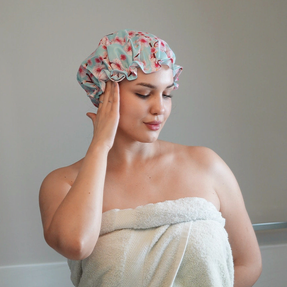 Shower Cap - Cherry Blossom Print