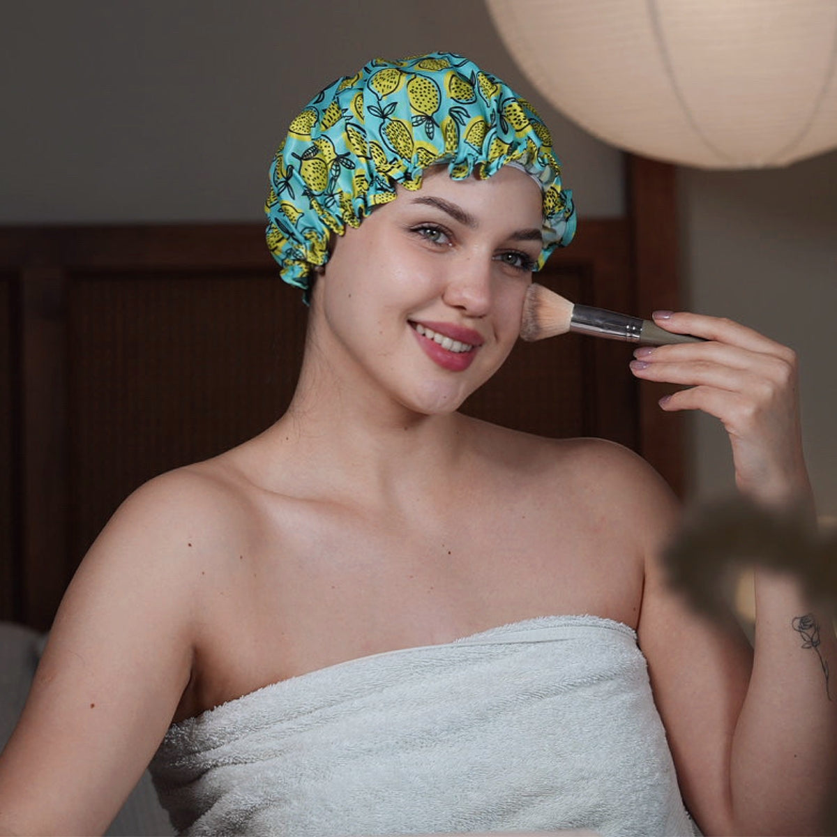 Shower Cap - Lemon Print