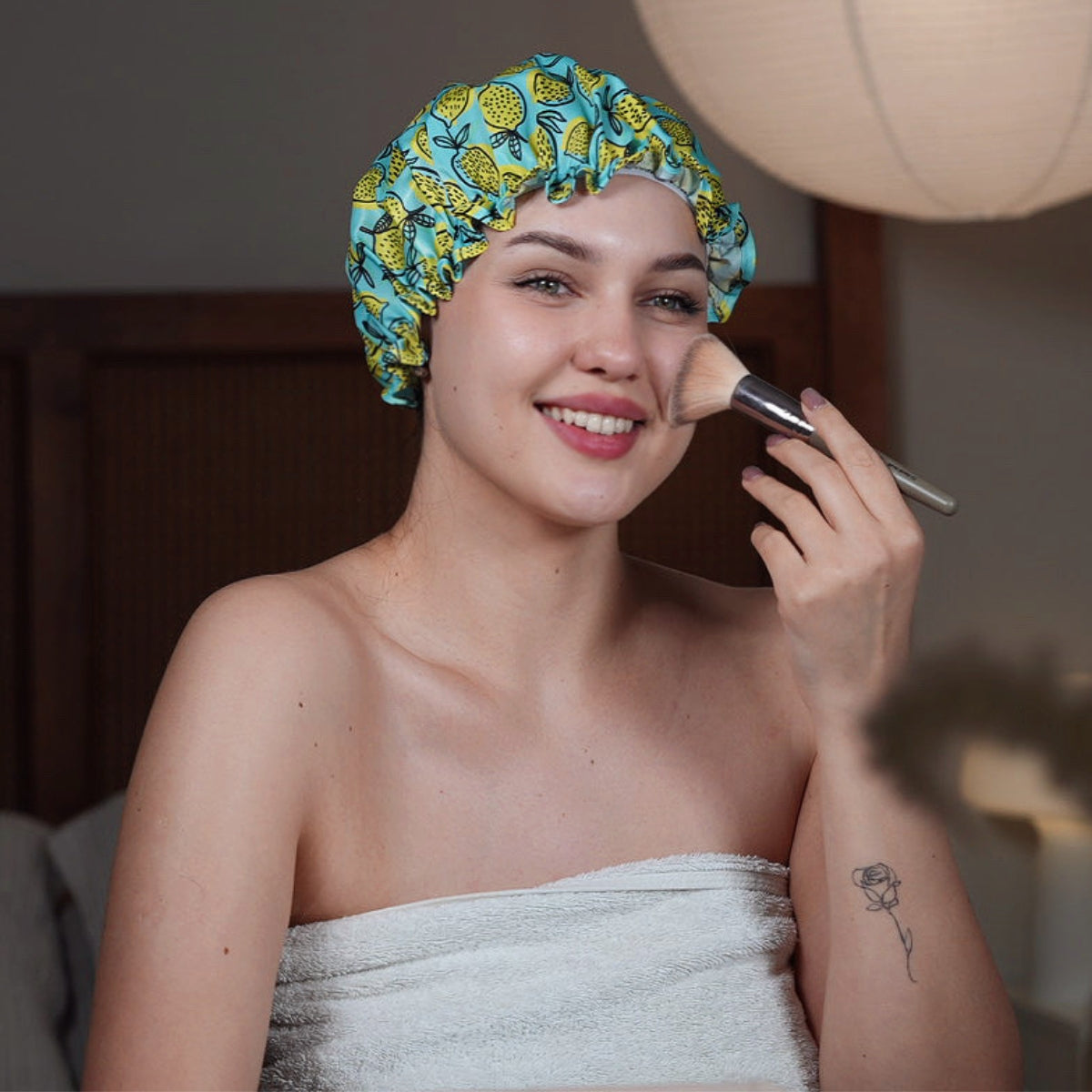 Shower Cap - Lemon Print