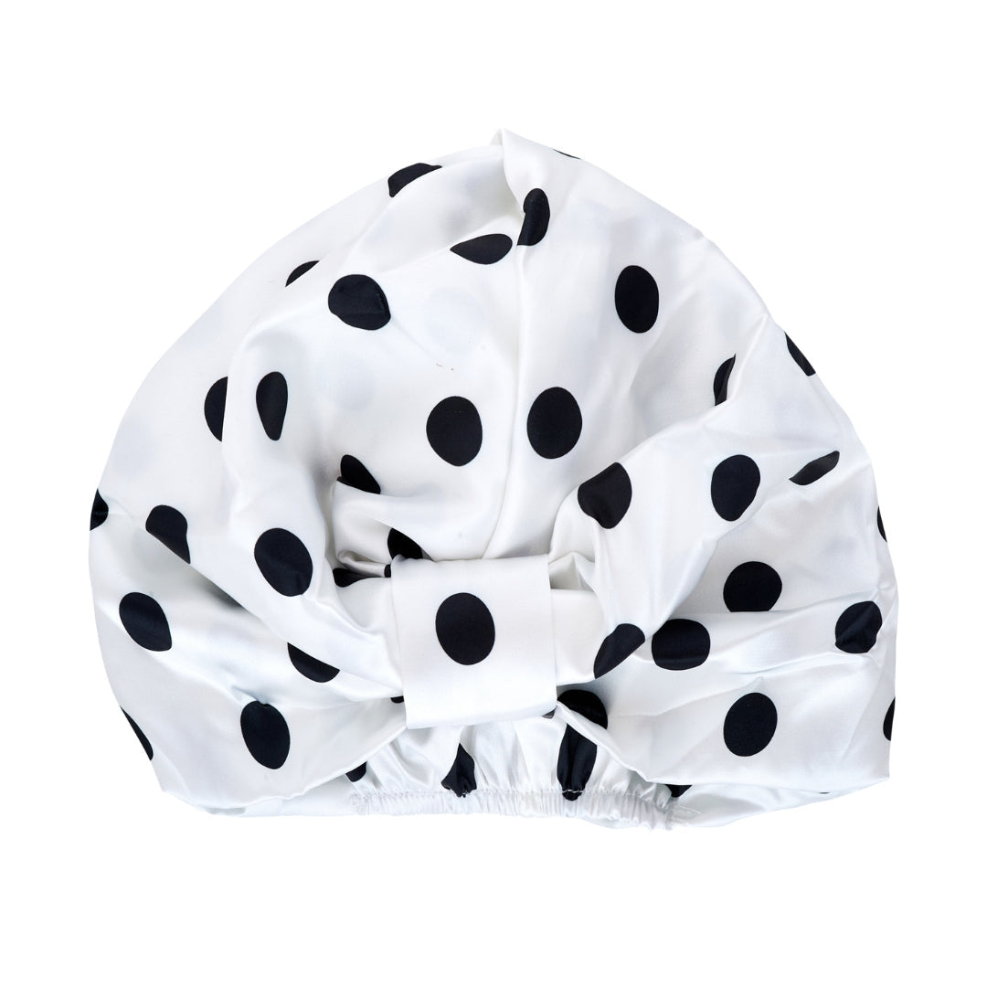 Satin Sleep Turban, Pin-Up Polka Dot