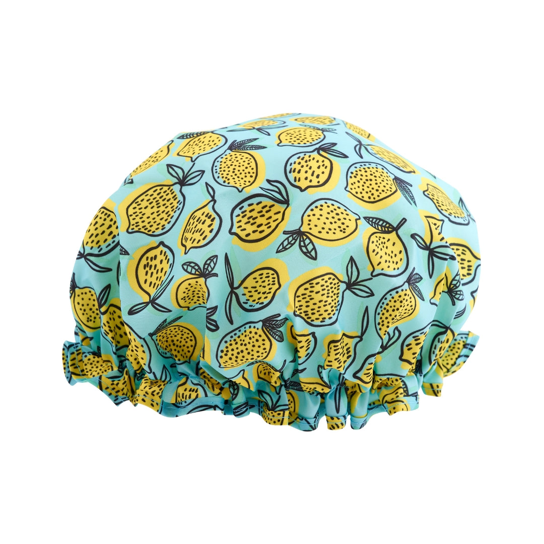 Shower Cap - Lemon Print