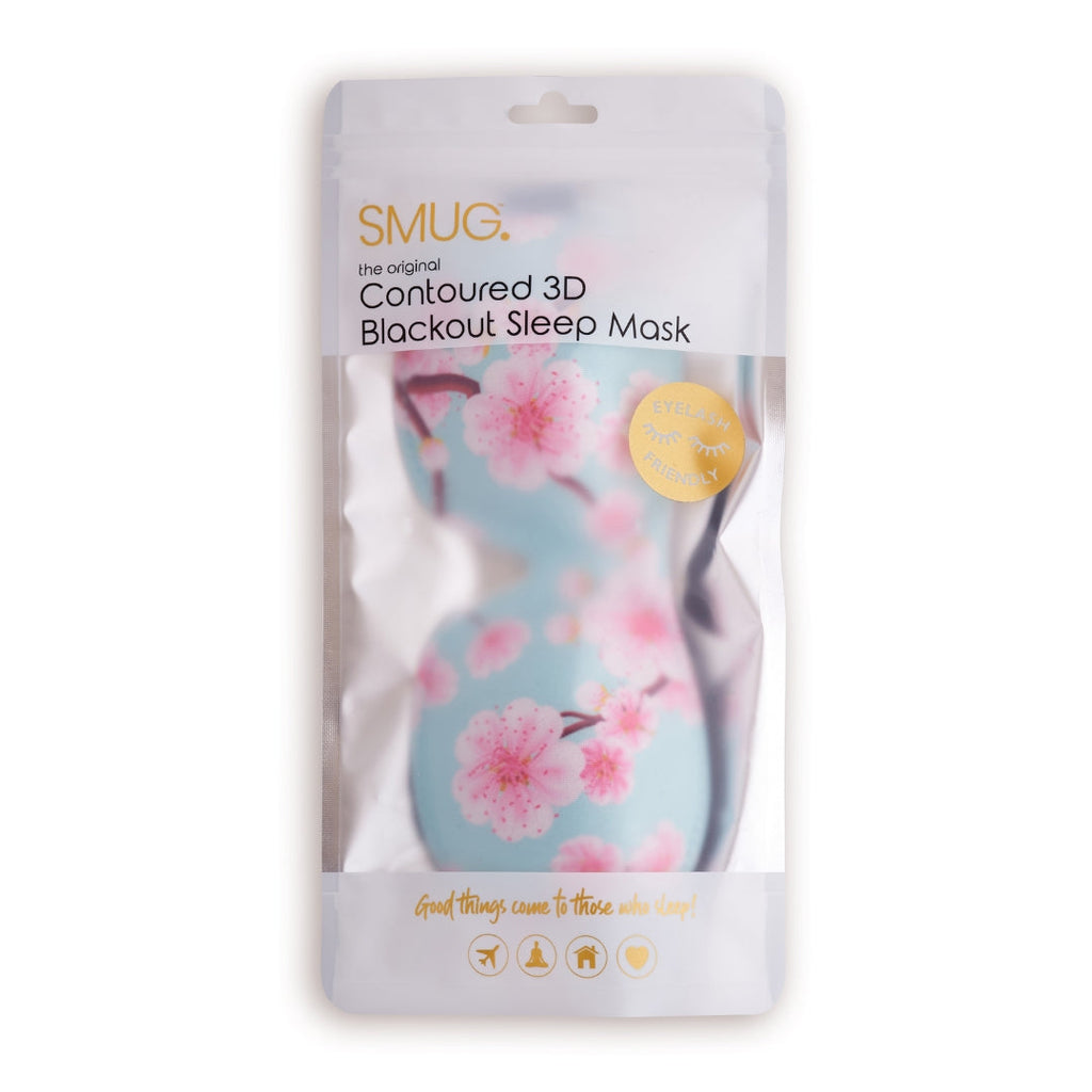 Contoured 3D Blackout Sleep Mask - Cherry Blossom Print