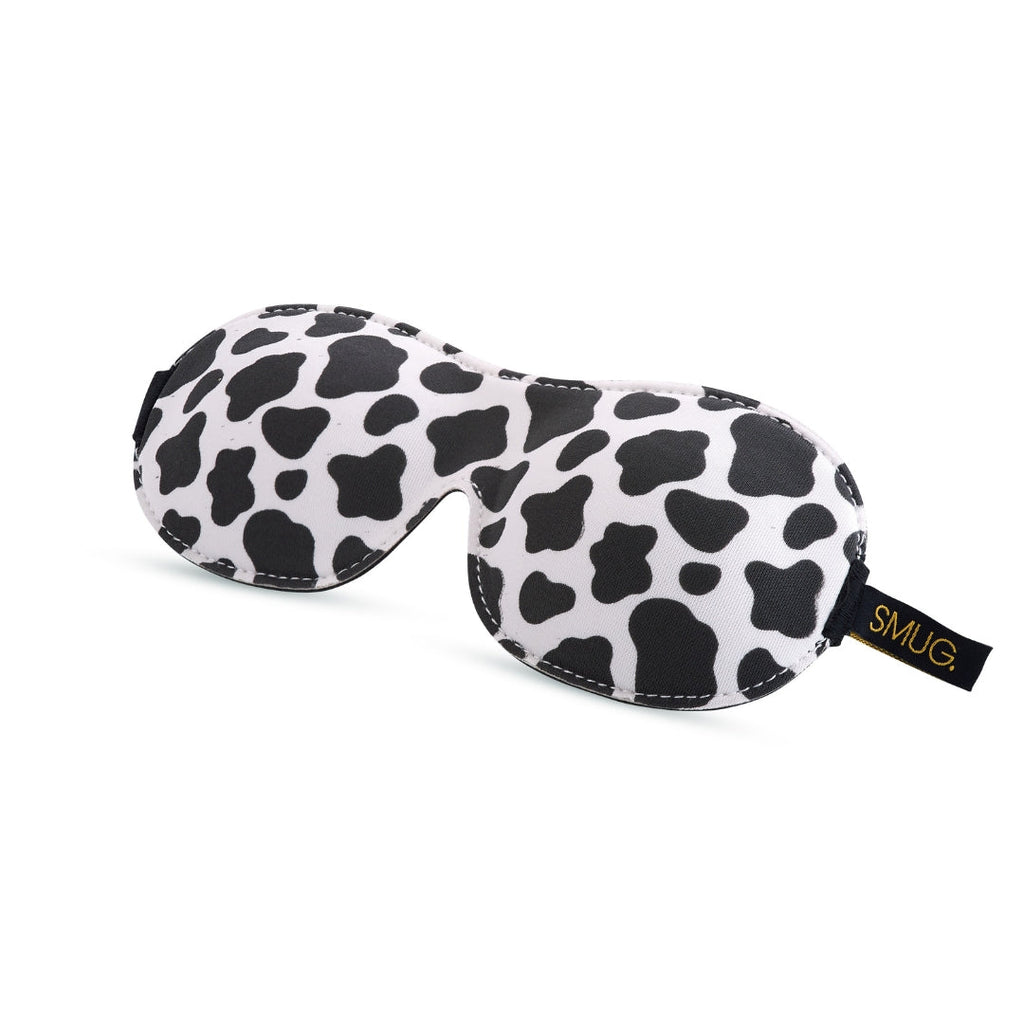 Contoured 3D Blackout Sleep Mask - Cow Print