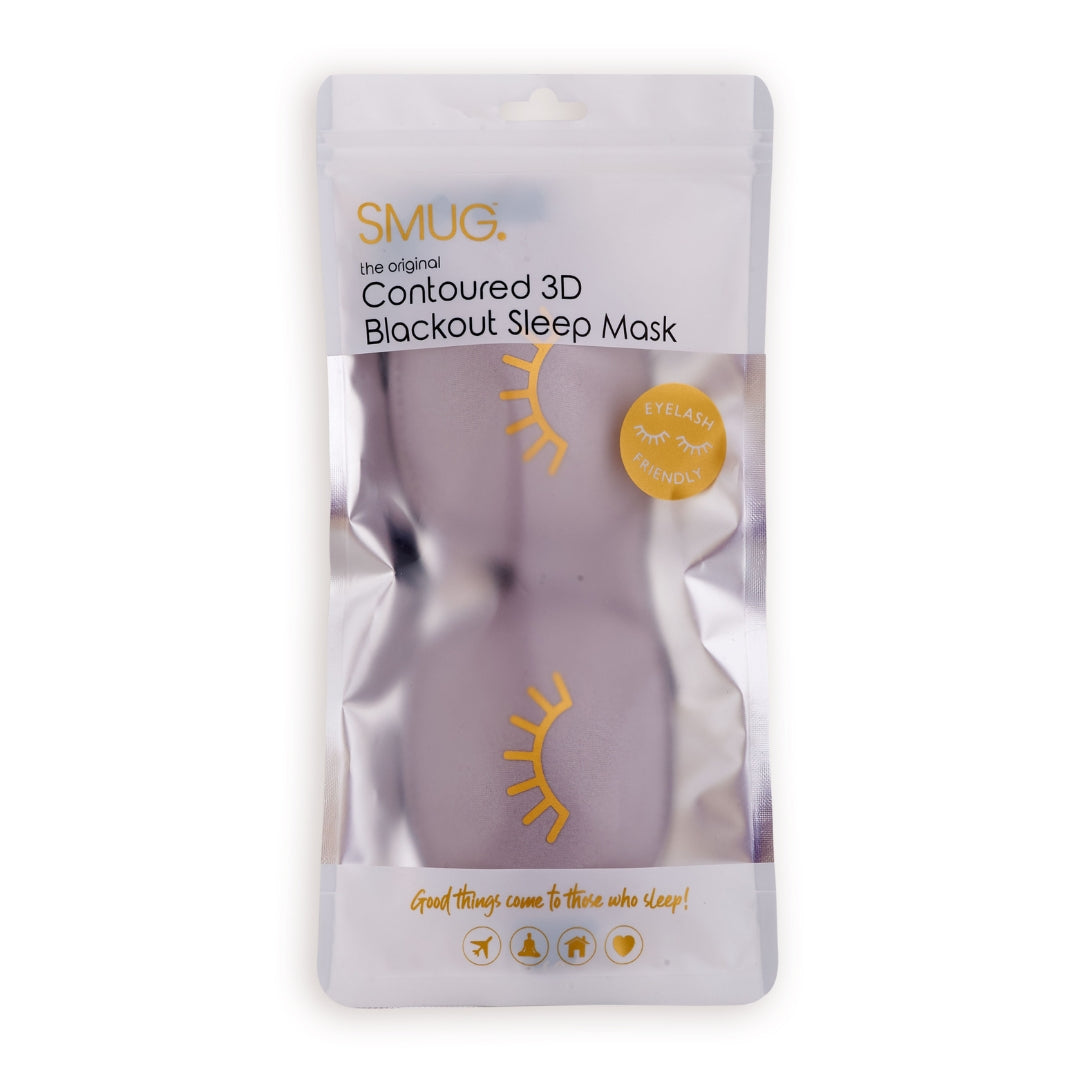 Contoured 3D Blackout Sleep Mask – Wink Grey