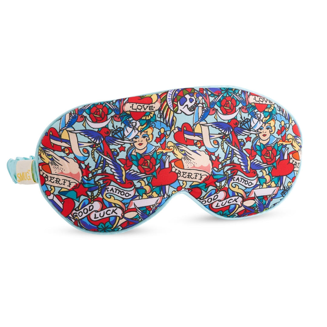 Satin Sleep Mask - Tattoo Print